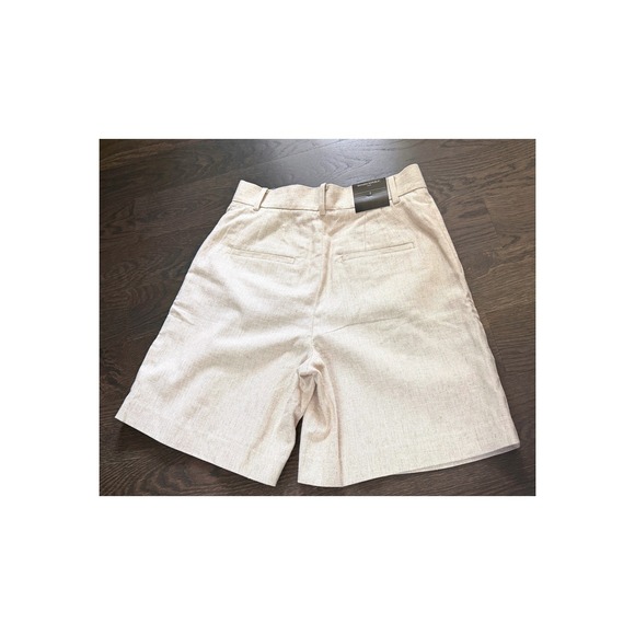 NEW Banana Republic Linen Cotton Herringbone Pleated Bermuda Shorts 2 - Picture 5 of 6